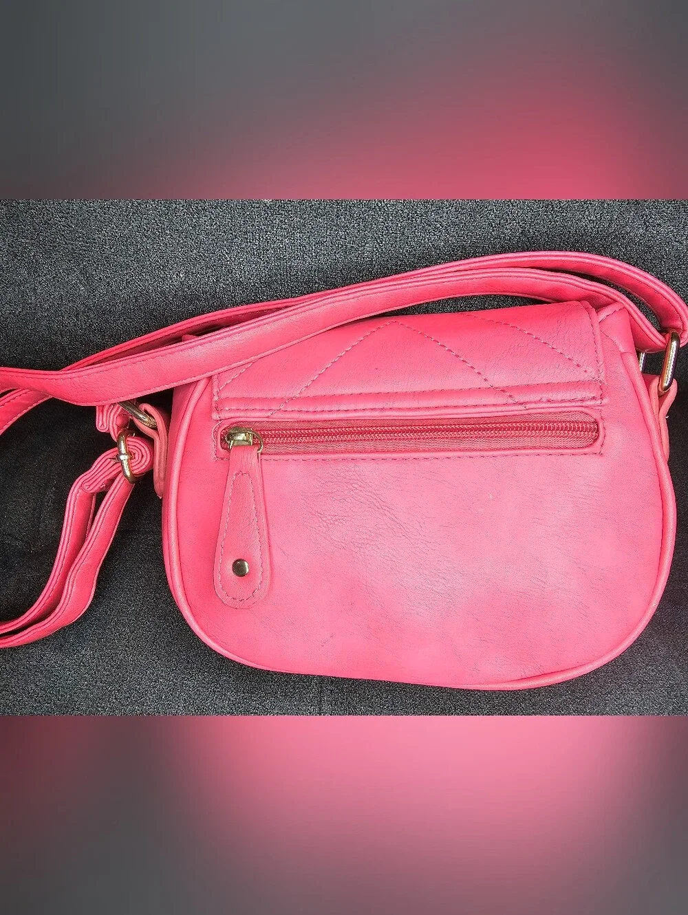 Betty Boop Pink Studded Crossbody Bag with Character Emblem
